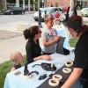 Audience members make their own antennas before the show